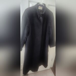 Talbots Vintage Women’s Long Wool Coat Size 12 Gray Mohair 80s RN 44530 READ*
